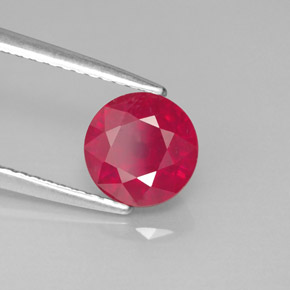 Rubino naturale rosso da 1,84 ct, taglio rotondo, VS-SI