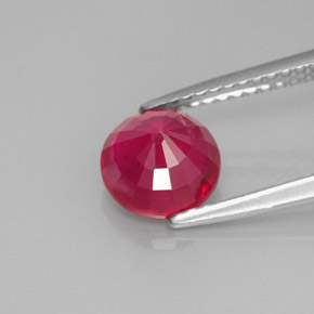 Rubino naturale rosso da 1,84 ct, taglio rotondo, VS-SI
