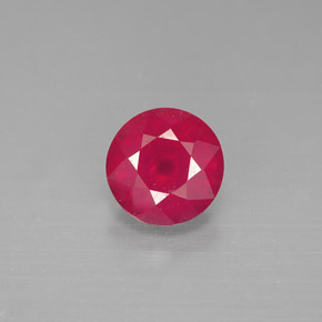 Rubino naturale rosso da 1,40 ct, taglio rotondo, VS-SI