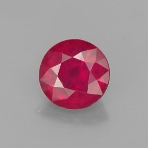 Rubino naturale rosso da 1,63 ct, taglio rotondo, VS-SI