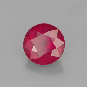 Rubino naturale rosso da 1,63 ct, taglio rotondo, VS-SI