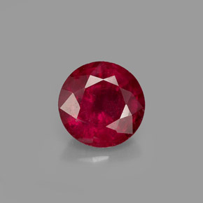 Rubino naturale rosso da 1,72 ct, taglio rotondo, VS-SI