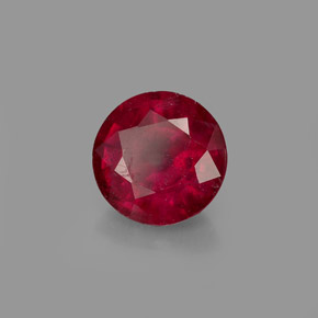 Rubino naturale rosso da 1,72 ct, taglio rotondo, VS-SI
