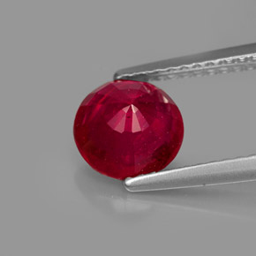 Rubino naturale rosso da 1,72 ct, taglio rotondo, VS-SI