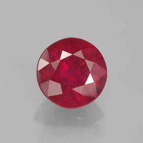 Rubino naturale rosso da 1,47 ct, taglio rotondo, VS-SI