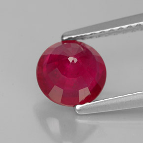 Rubino naturale rosso da 1,47 ct, taglio rotondo, VS-SI