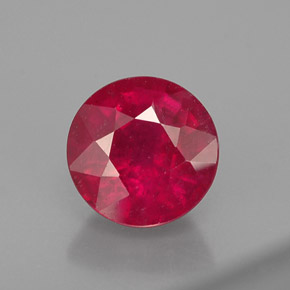 Rubino naturale rosso da 1,19 ct, taglio rotondo, VS-SI