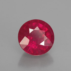 Rubino naturale rosso da 1,19 ct, taglio rotondo, VS-SI