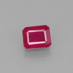 Rubino naturale rosso da 1,77 ct, taglio smeraldo, VS-SI