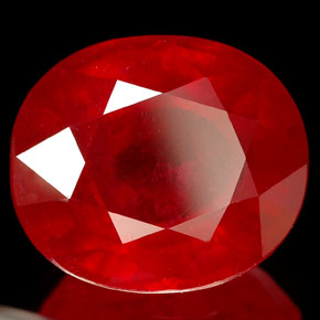 Rubino naturale rosso da 10,26 ct, taglio ovale, VS-SI
