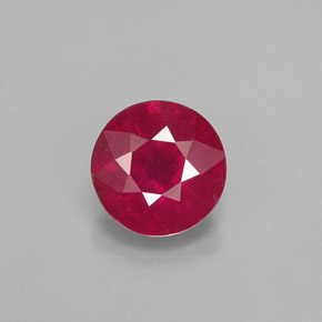 Rubino naturale rosso da 1,06 ct, taglio rotondo, VS-SI