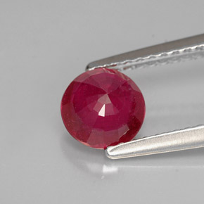 Rubino naturale rosso da 1,06 ct, taglio rotondo, VS-SI
