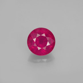 Rubino naturale rosso da 1,35 ct, taglio rotondo, VS-SI