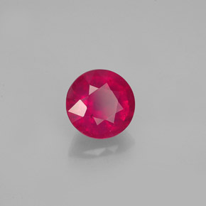 Rubino naturale rosso da 1,35 ct, taglio rotondo, VS-SI