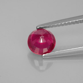 Rubino naturale rosso da 1,35 ct, taglio rotondo, VS-SI