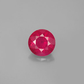 Rubino naturale rosso da 1,14 ct, taglio rotondo, VS-SI