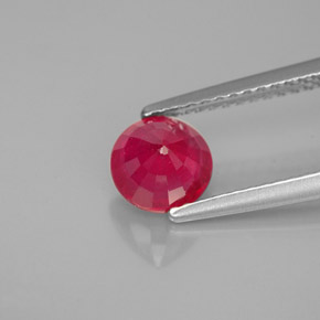 Rubino naturale rosso da 1,14 ct, taglio rotondo, VS-SI