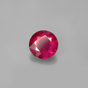Rubino naturale rosso da 1,50 ct, taglio rotondo, VS-SI