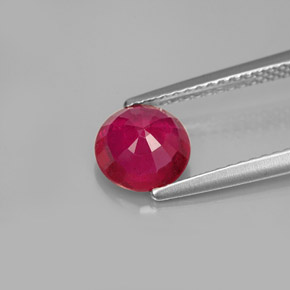 Rubino naturale rosso da 1,50 ct, taglio rotondo, VS-SI