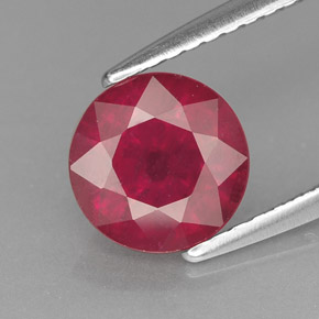 Rubino naturale rosso da 1,75 ct, taglio rotondo, VS-SI