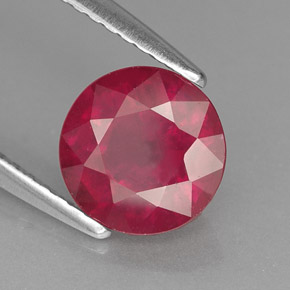 Rubino naturale rosso da 1,75 ct, taglio rotondo, VS-SI