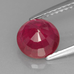 Rubino naturale rosso da 1,75 ct, taglio rotondo, VS-SI