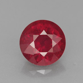 Rubino naturale rosso da 1,55 ct, taglio rotondo, VS-SI