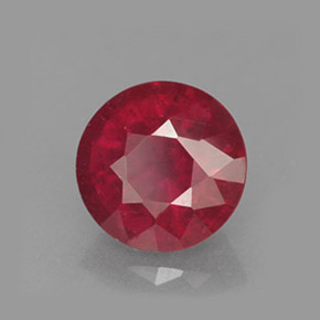 Rubino naturale rosso da 1,55 ct, taglio rotondo, VS-SI