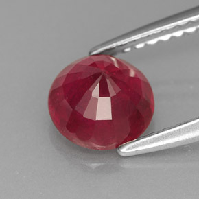 Rubino naturale rosso da 1,55 ct, taglio rotondo, VS-SI