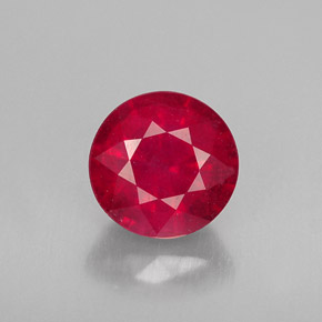 Rubino naturale rosso da 1,25 ct, taglio rotondo, VS-SI