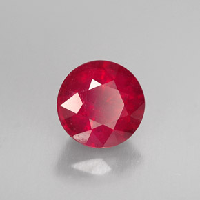 Rubino naturale rosso da 1,25 ct, taglio rotondo, VS-SI