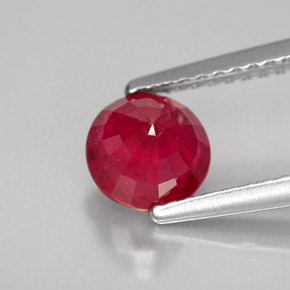 Rubino naturale rosso da 1,25 ct, taglio rotondo, VS-SI