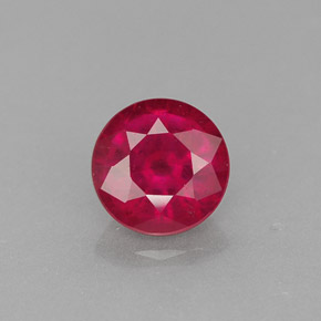 Rubino naturale rosso da 1,19 ct, taglio rotondo, VS-SI