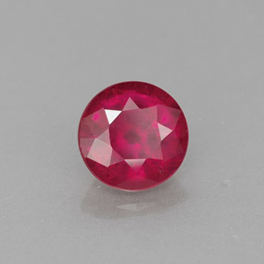 Rubino naturale rosso da 1,19 ct, taglio rotondo, VS-SI