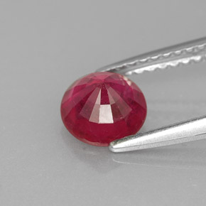 Rubino naturale rosso da 1,19 ct, taglio rotondo, VS-SI