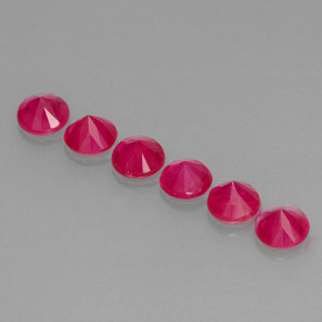 Rubino naturale rosa da  ct, taglio rotondo, VS-SI