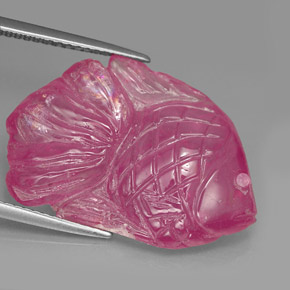 Rubino naturale rosa da 21,42 ct, trasparente, trasparente/traslucido