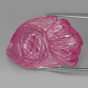 Rubino naturale rosa da 21,42 ct, trasparente, trasparente/traslucido
