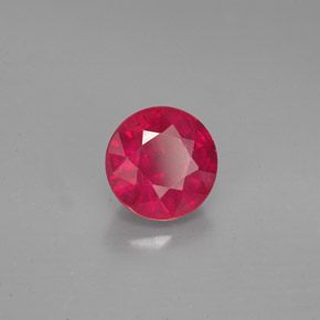 Rubino naturale rosso da 2,07 ct, taglio rotondo, VS-SI