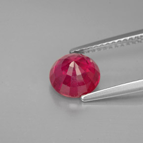 Rubino naturale rosso da 2,07 ct, taglio rotondo, VS-SI