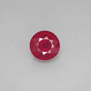 Rubino naturale rosso da 1,74 ct, taglio rotondo, VS-SI
