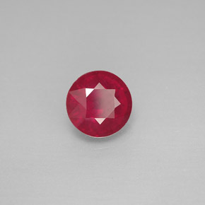 Rubino naturale rosso da 1,74 ct, taglio rotondo, VS-SI