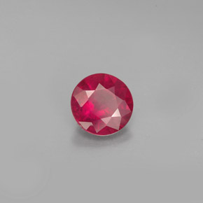 Rubino naturale rosso da 1,26 ct, taglio rotondo, VS-SI