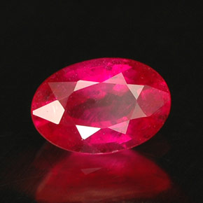 Rubino naturale rosa da 0,59 ct, taglio ovale, SI