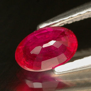 Rubino naturale rosa da 0,59 ct, taglio ovale, SI