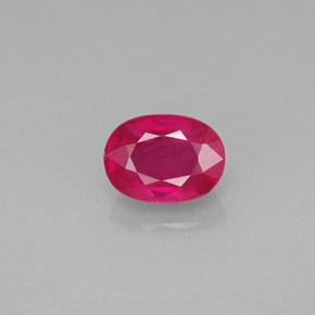 Rubino naturale rosso da 1,40 ct, taglio ovale, VS-SI