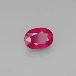 Rubino naturale rosso da 1,40 ct, taglio ovale, VS-SI