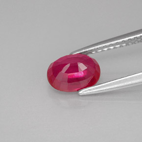 Rubino naturale rosso da 1,40 ct, taglio ovale, VS-SI
