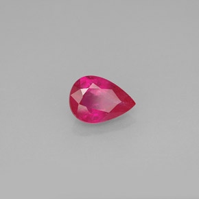 Rubino naturale rosso da 0,90 ct, taglio a pera, VS-SI