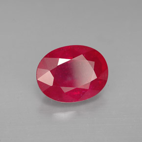 Rubino naturale rosso da 2,77 ct, taglio ovale, SI